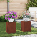 Pflanzenständer 2 pcs Rostig 24 x 24 x 35 cm Wetterfeststahl