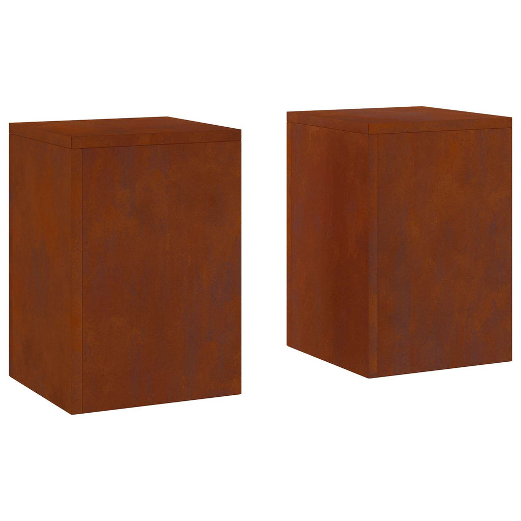 Pflanzenständer 2 pcs Rostig 24 x 24 x 35 cm Wetterfeststahl