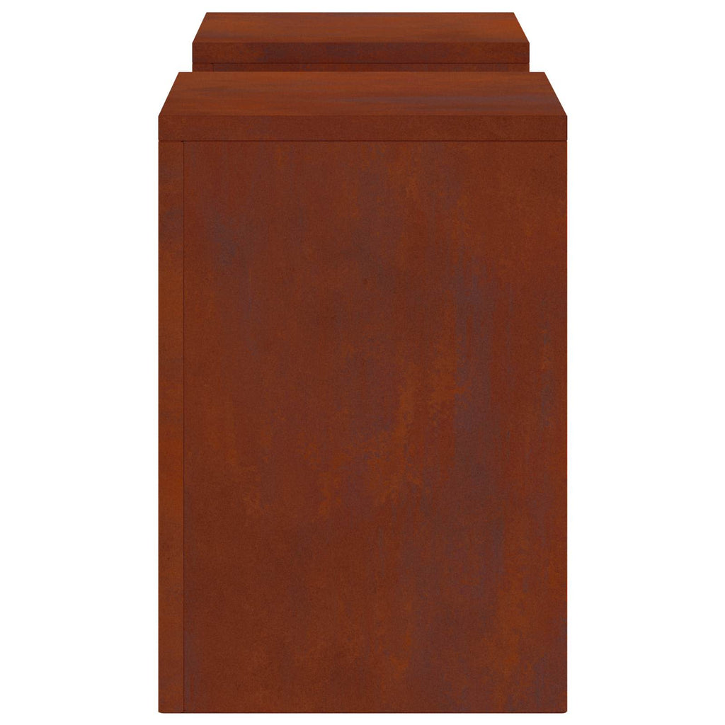 Pflanzenständer 2 pcs Rostig 24 x 24 x 35 cm Wetterfeststahl
