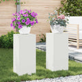 Pflanzenständer 2 pcs Weiß 24 x 24 x 55 cm Stahl
