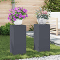 Pflanzenständer 2 pcs Anthrazit 24 x 24 x 55 cm Stahl