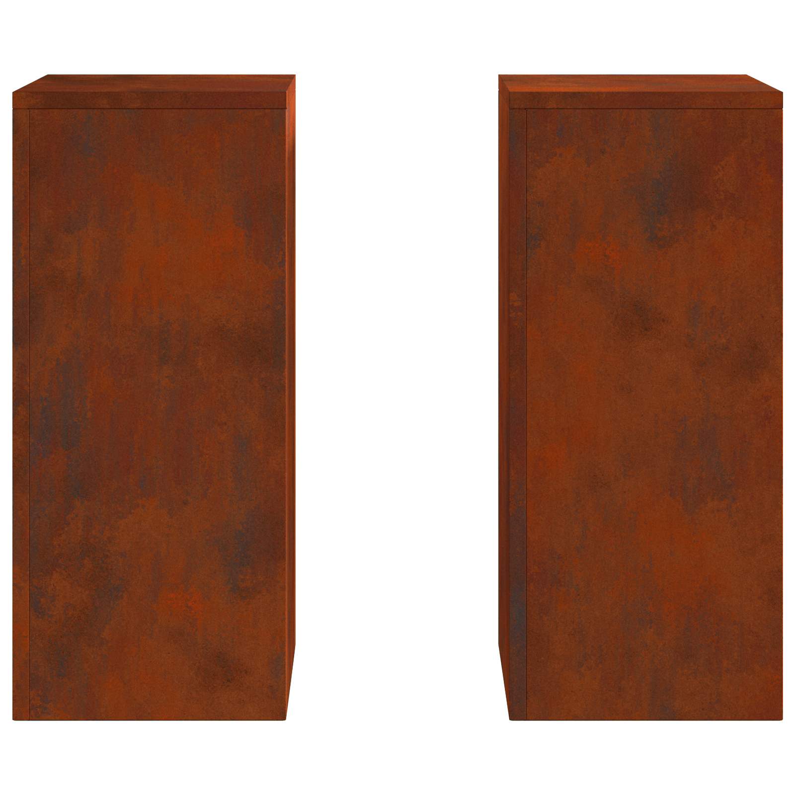 Pflanzenständer 2 pcs Rostig 24 x 24 x 55 cm Wetterfeststahl