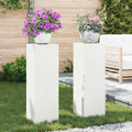 Pflanzenständer 2 pcs Weiß 24 x 24 x 75 cm Stahl