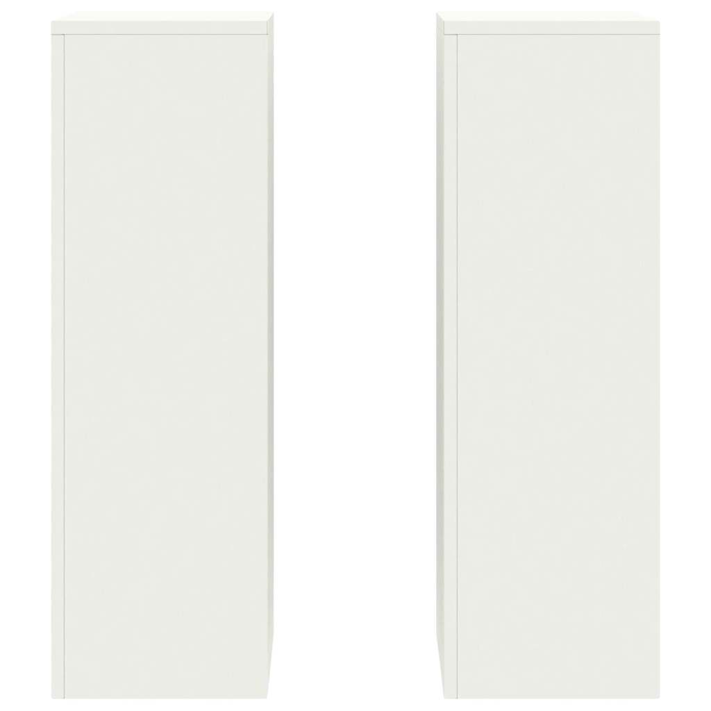 Pflanzenständer 2 pcs Weiß 24 x 24 x 75 cm Stahl