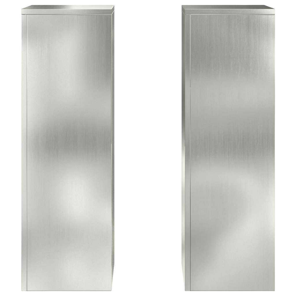 Pflanzenständer 2 pcs Silber 24 x 24 x 75 cm Verzinkter Stahl