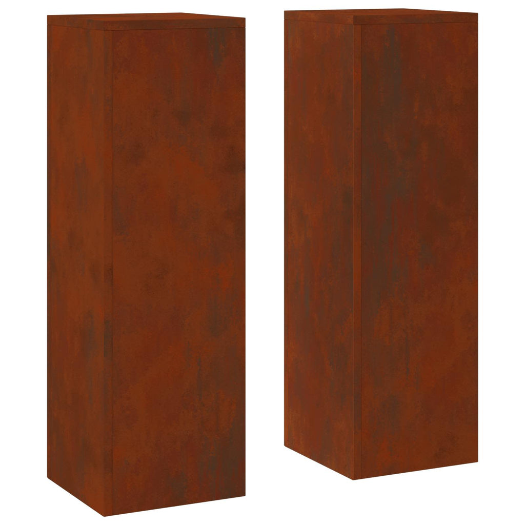 Pflanzenständer 2 pcs Rostig 24 x 24 x 75 cm Wetterfeststahl