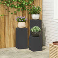 Pflanzenständer 3 pcs Schwarz Stahl