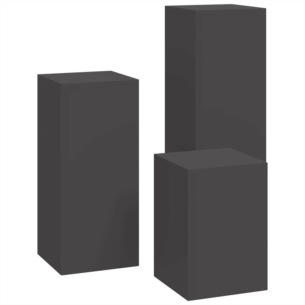 Pflanzenständer 3 pcs Schwarz Stahl