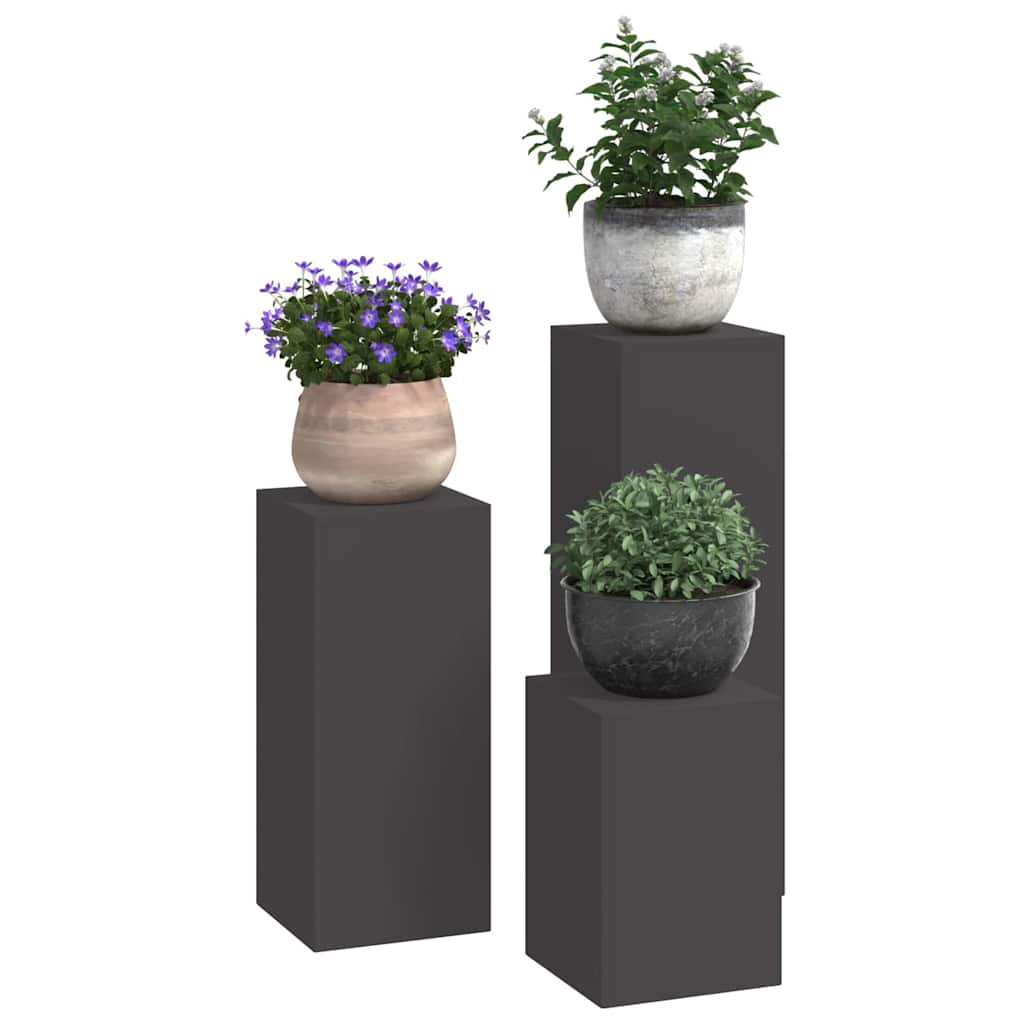 Pflanzenständer 3 pcs Schwarz Stahl