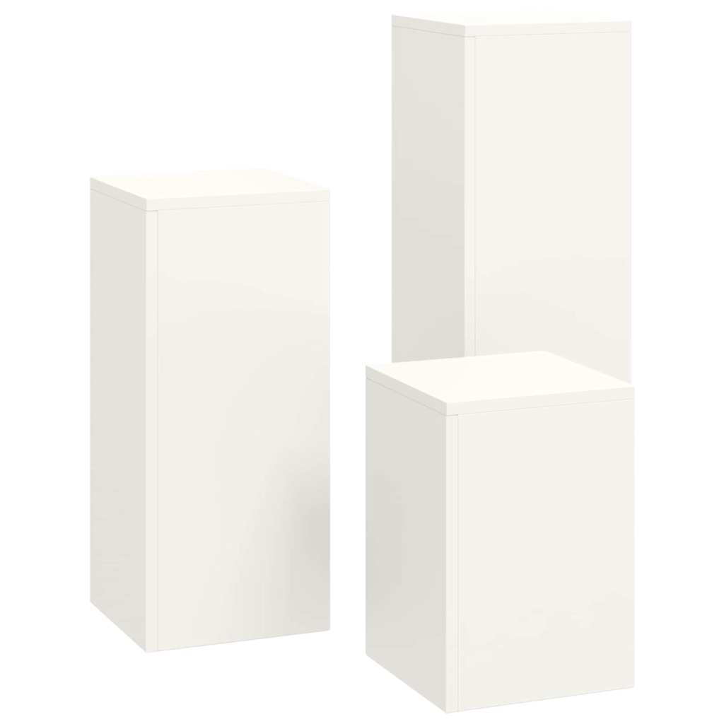 Pflanzenständer 3 pcs Weiß Stahl