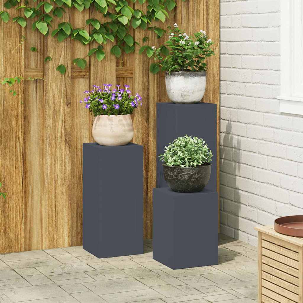 Pflanzenständer 3 pcs Anthrazit Stahl