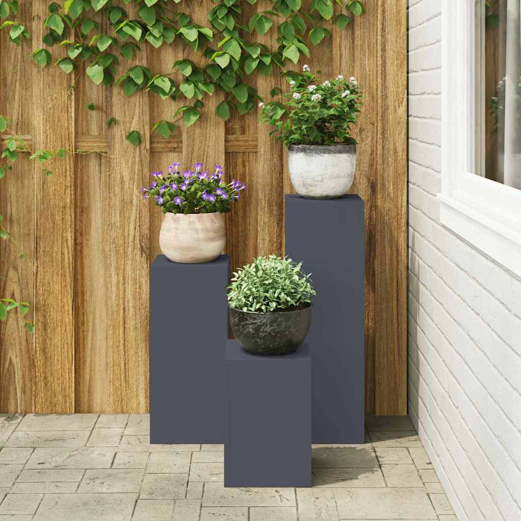 Pflanzenständer 3 pcs Anthrazit Stahl