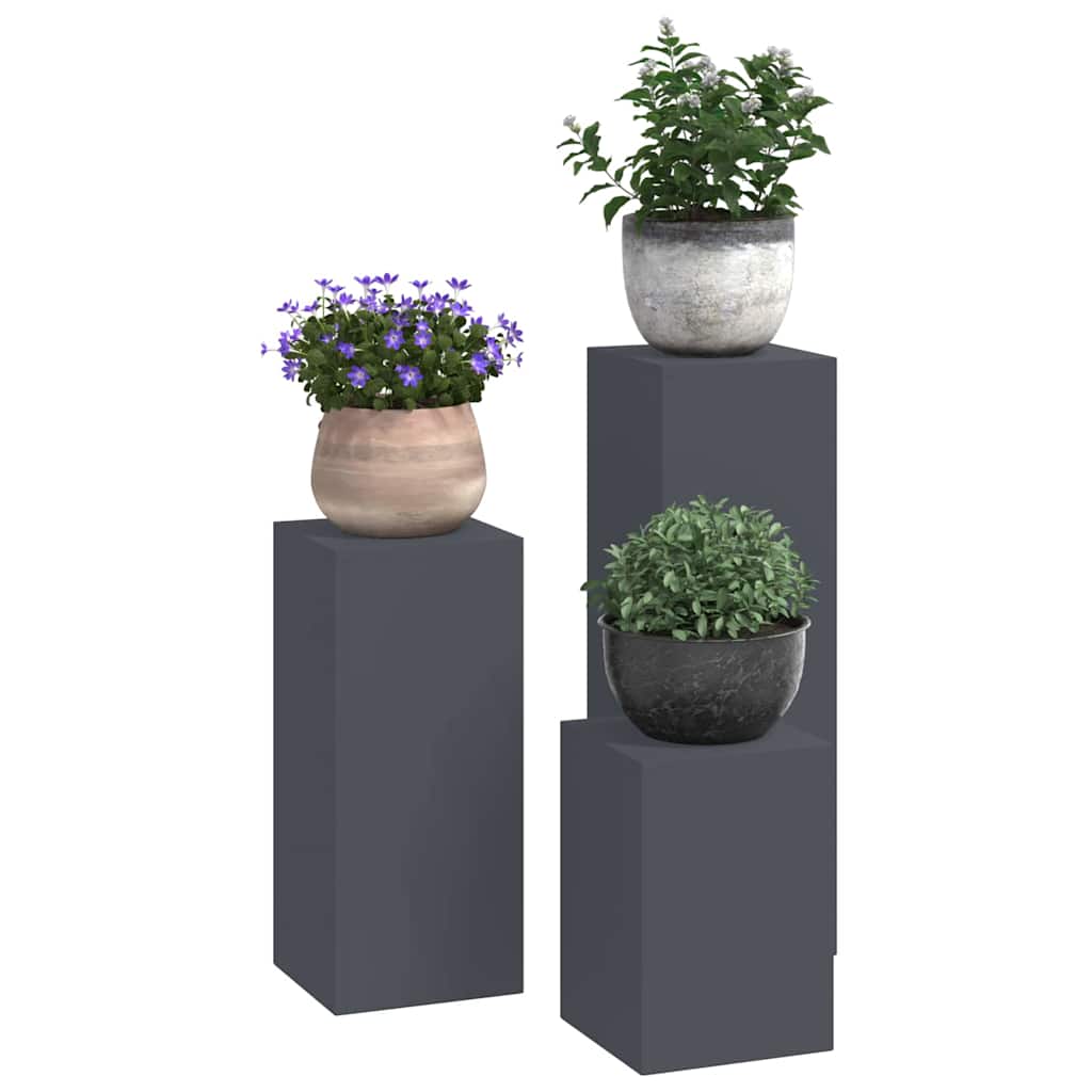 Pflanzenständer 3 pcs Anthrazit Stahl