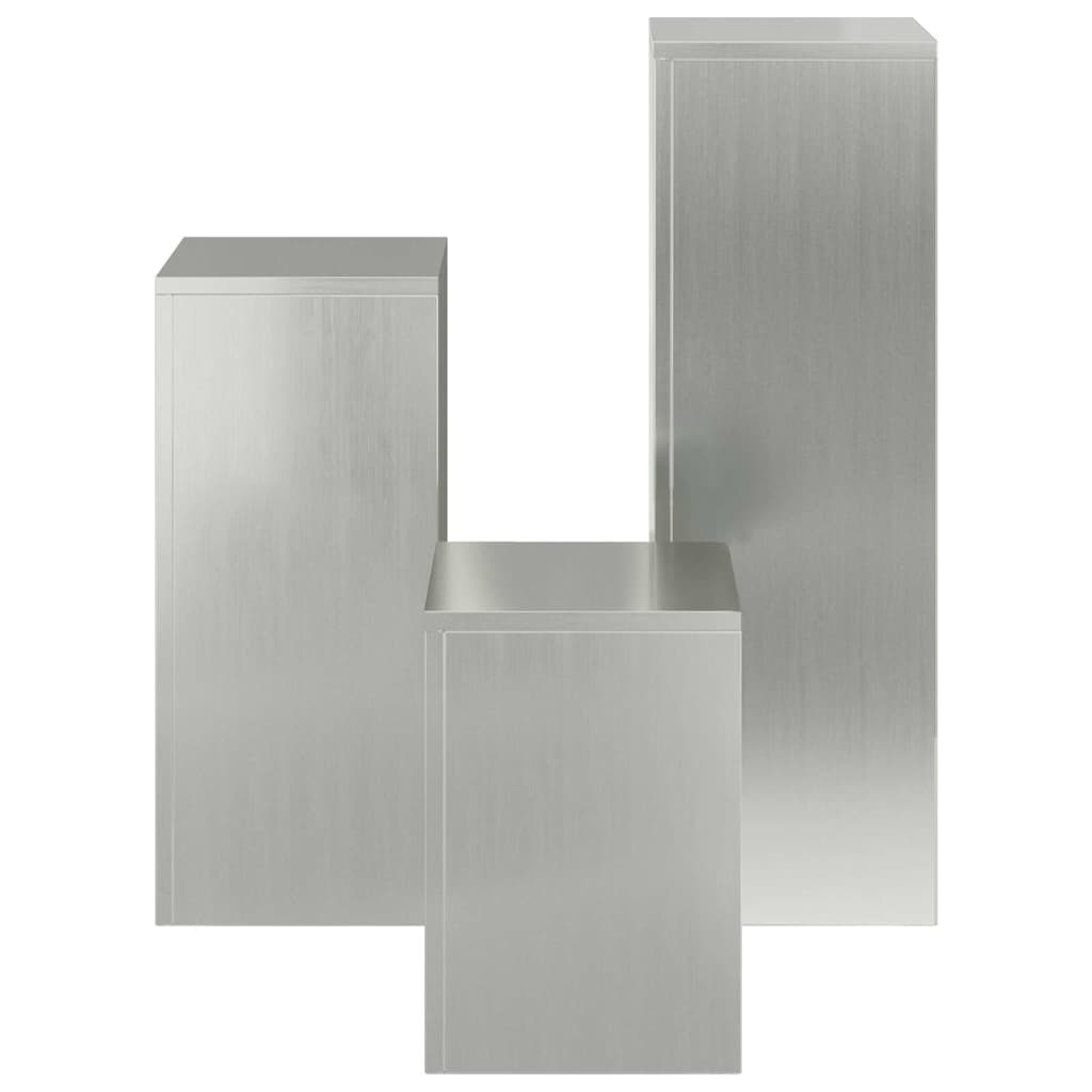 Pflanzenständer 3 pcs Silber Verzinkter Stahl