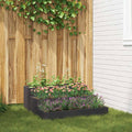 Garten-Pflanzgefäß Schwarz 90 x 90 x 35 cm Kaltgewalzter Stahl
