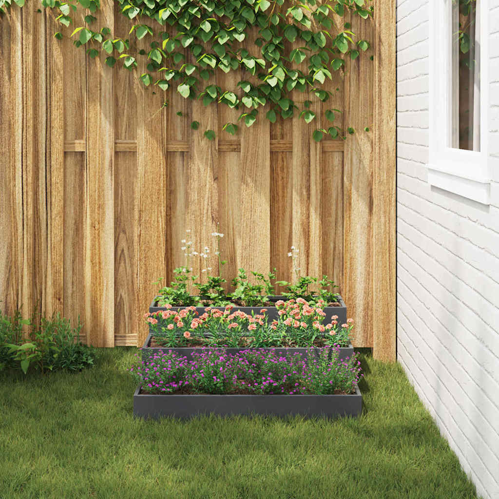 Garten-Pflanzgefäß Anthrazit 90 x 90 x 35 cm