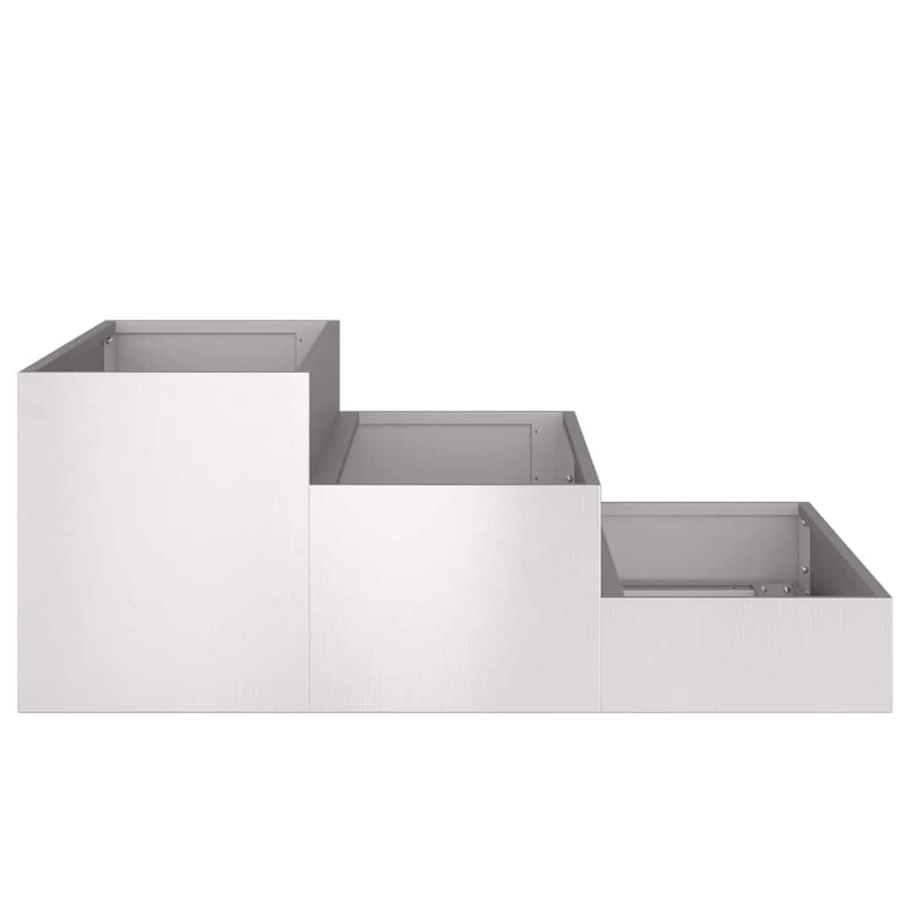 Garten-Pflanzgefäß Silber 90 x 90 x 35 cm Edelstahl