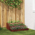Garten-Pflanzgefäß Rostig 90 x 90 x 35 cm Wetterfeststahl