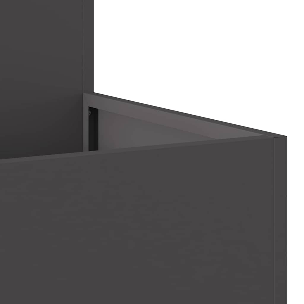 Gartenblumentopf Schwarz 80 x 80 x 48 cm Stahl