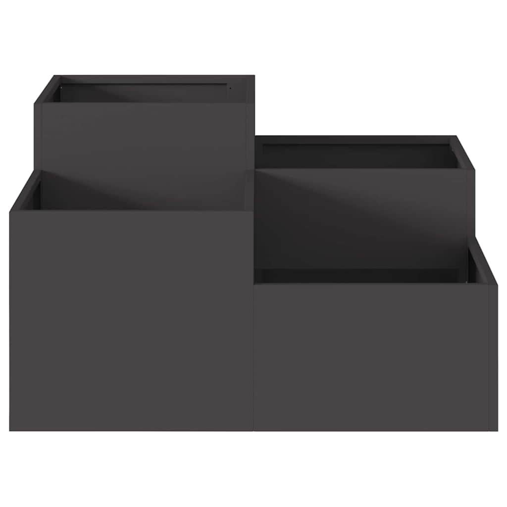Gartenblumentopf Schwarz 80 x 80 x 48 cm Stahl
