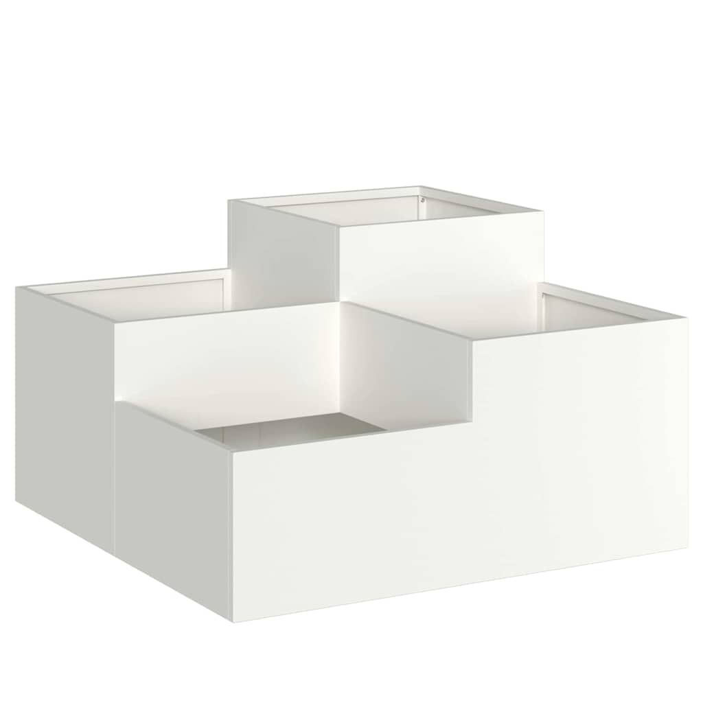 Gartenblumentopf Weiß 80 x 80 x 48 cm Stahl