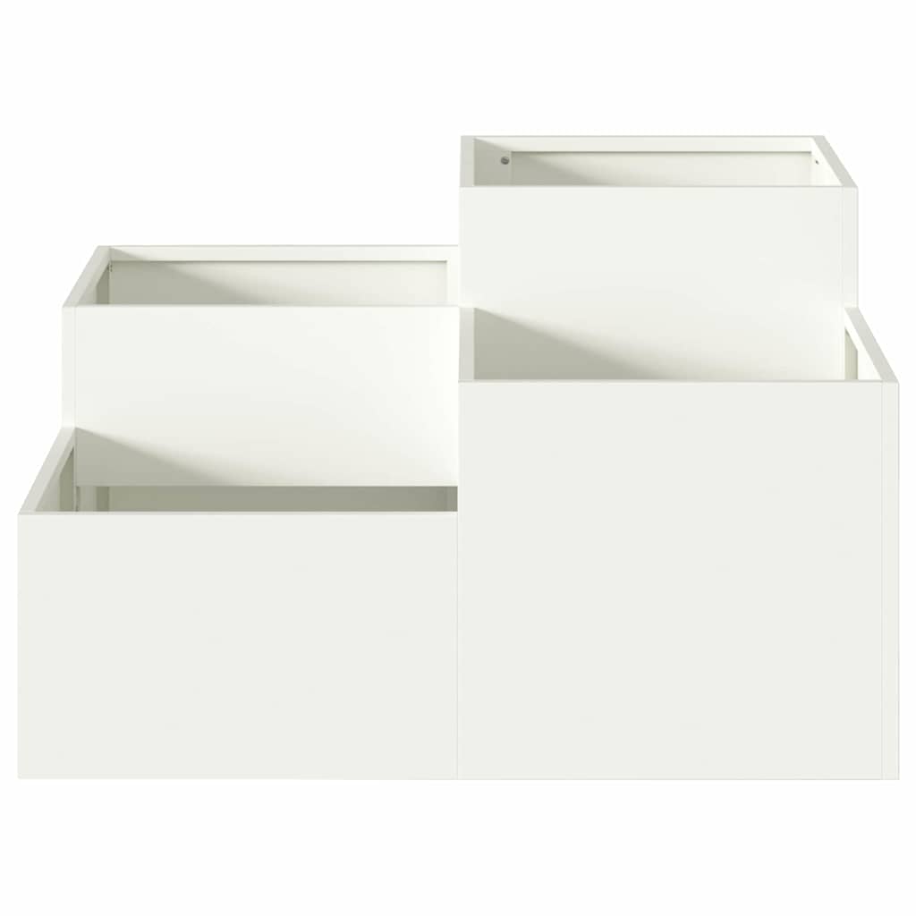 Gartenblumentopf Weiß 80 x 80 x 48 cm Stahl
