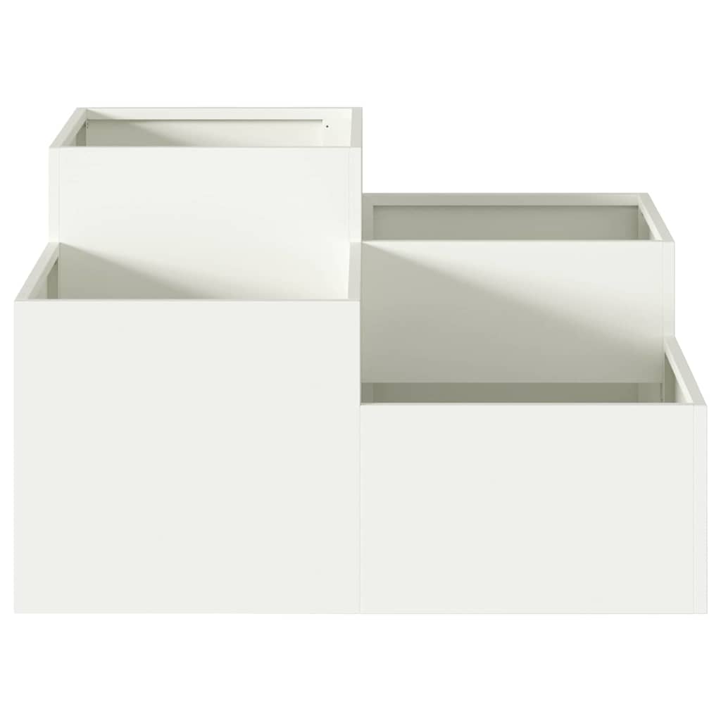 Gartenblumentopf Weiß 80 x 80 x 48 cm Stahl