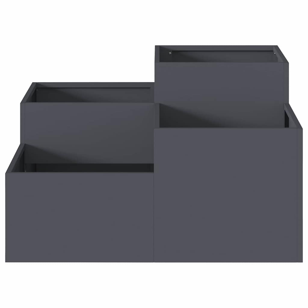 Gartenblumentopf Anthrazit 80 x 80 x 48 cm Stahl