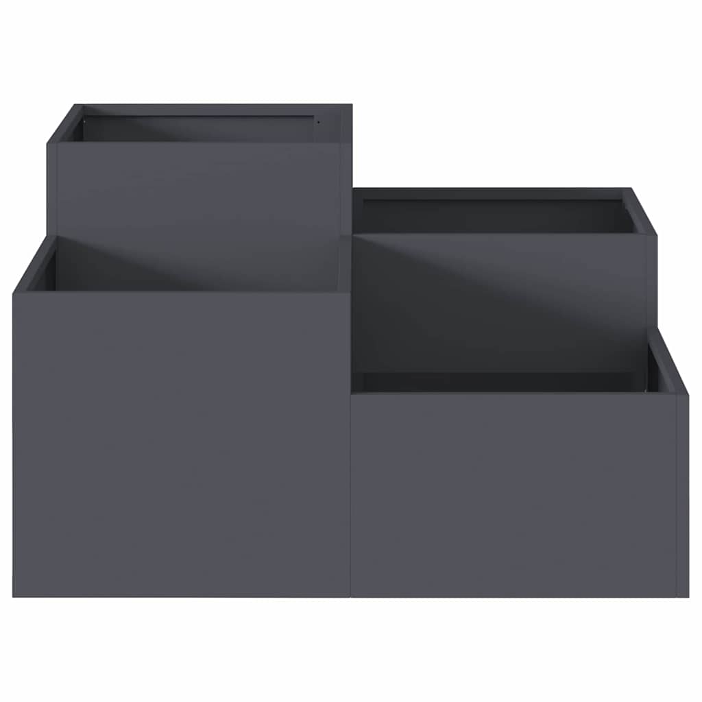 Gartenblumentopf Anthrazit 80 x 80 x 48 cm Stahl