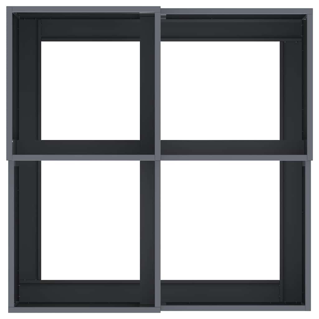 Gartenblumentopf Anthrazit 80 x 80 x 48 cm Stahl