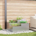 Gartenblumentopf Silber 80 x 80 x 48 cm Verzinkter Stahl