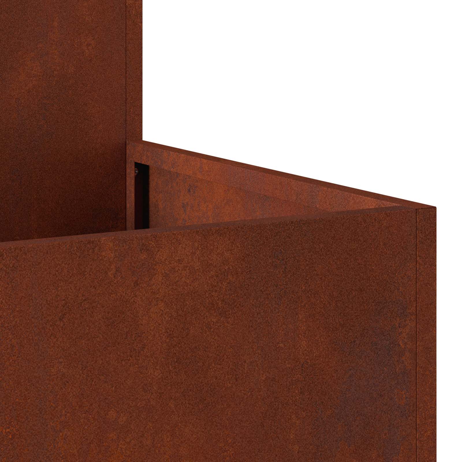 Gartenblumentopf Rostig 80 x 80 x 48 cm Wetterfeststahl