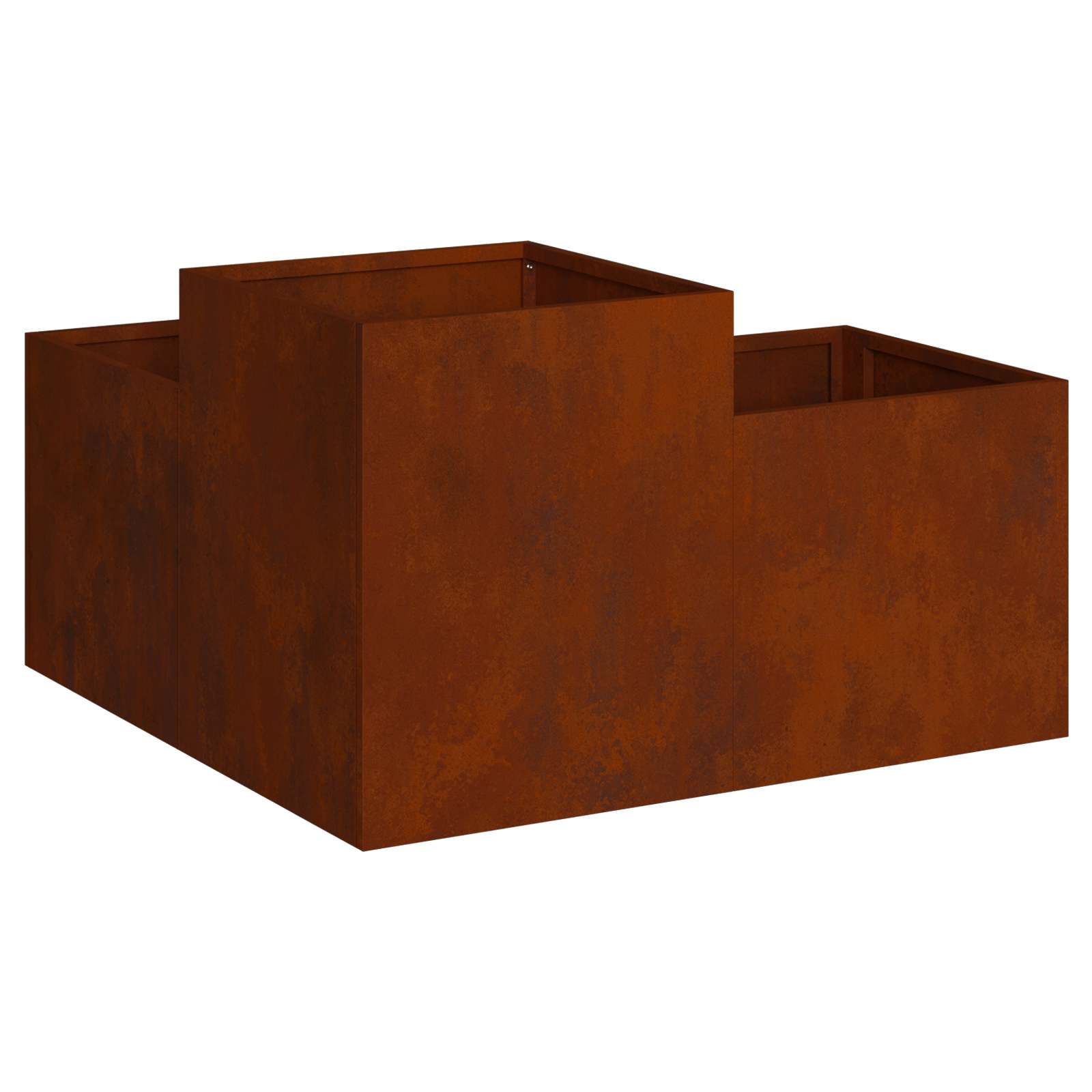Gartenblumentopf Rostig 80 x 80 x 48 cm Wetterfeststahl