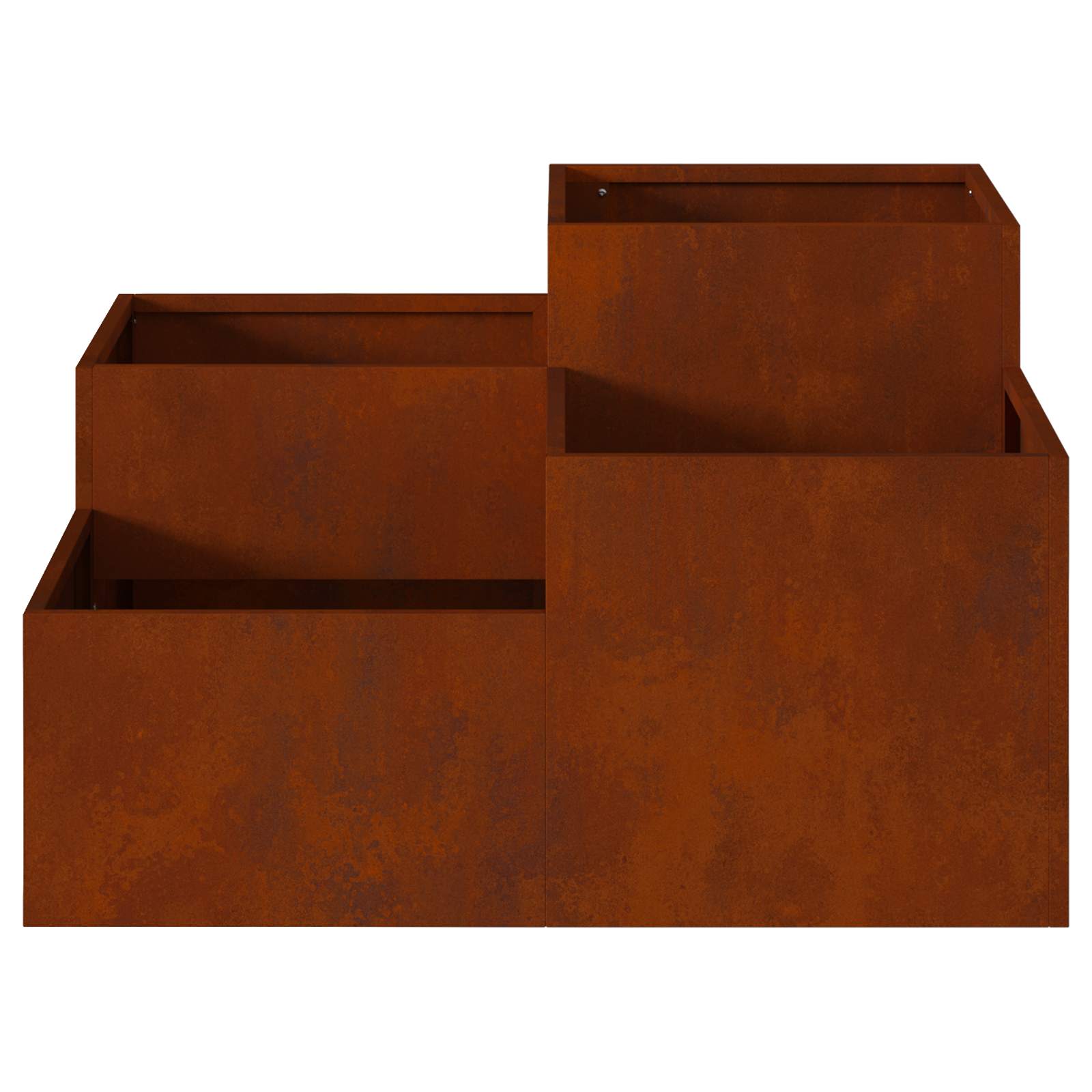 Gartenblumentopf Rostig 80 x 80 x 48 cm Wetterfeststahl