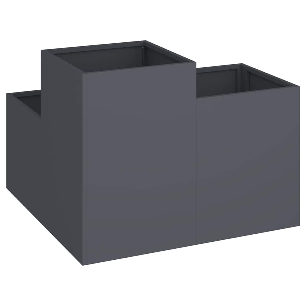 Gartenblumentopf Anthrazit 80 x 80 x 60 cm Stahl