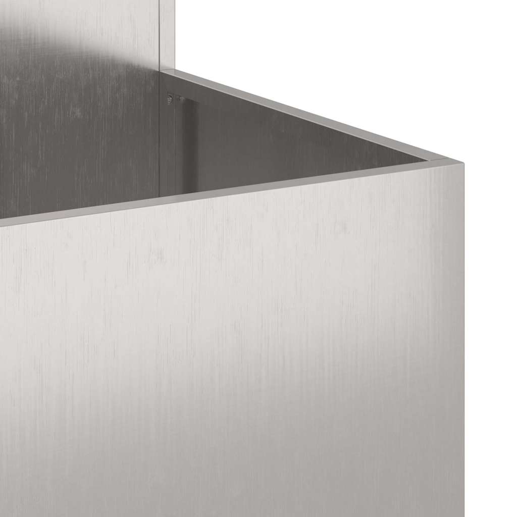 Gartenblumentopf Silber 80 x 80 x 60 cm Edelstahl