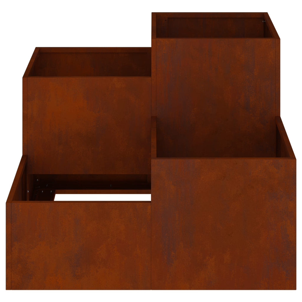 Gartenblumentopf Rostig 80 x 80 x 60 cm Wetterfeststahl