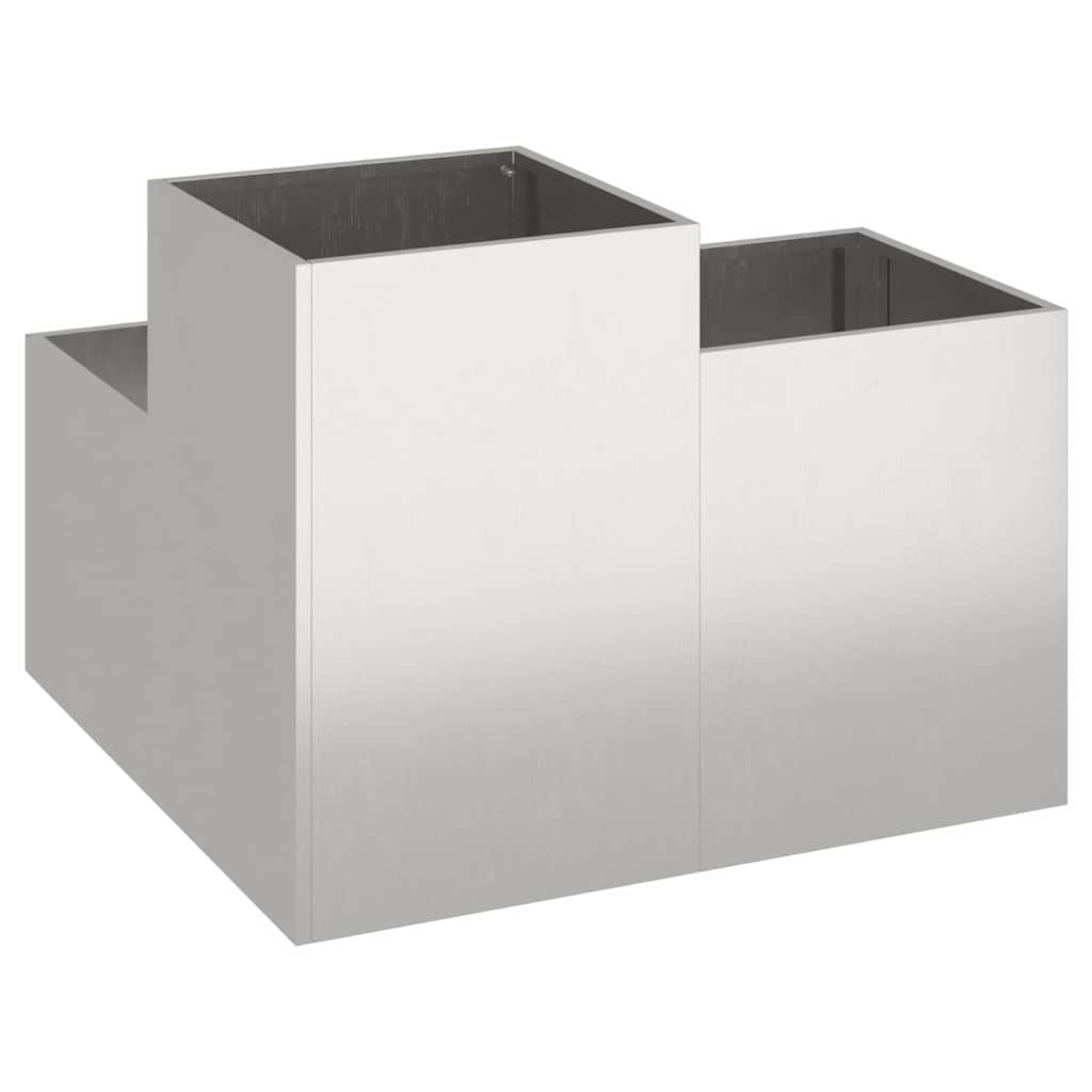 Gartenblumentopf Silber 100 x 100 x 60 cm Edelstahl
