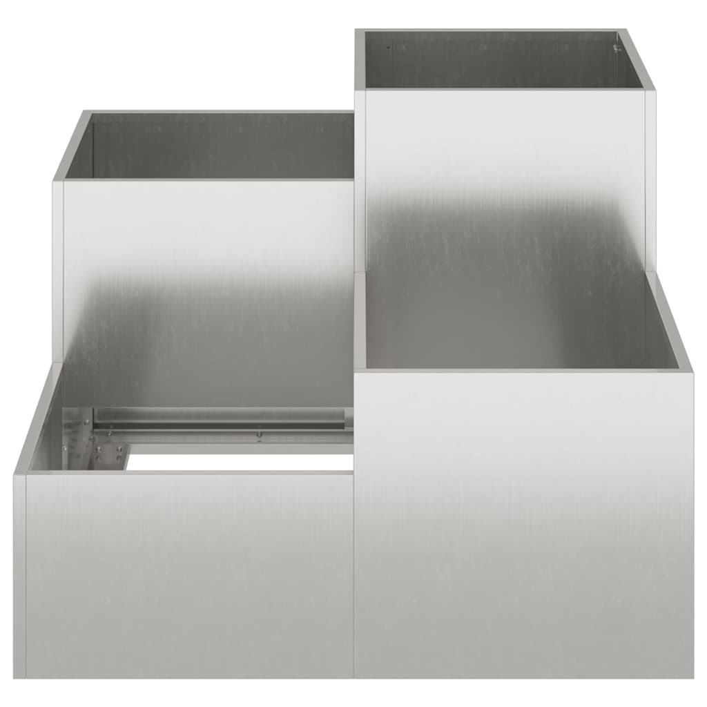 Gartenblumentopf Silber 100 x 100 x 60 cm Edelstahl