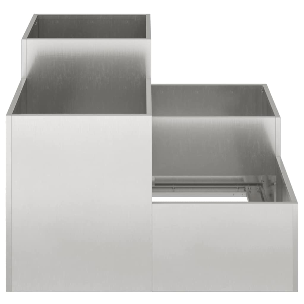 Gartenblumentopf Silber 100 x 100 x 60 cm Edelstahl