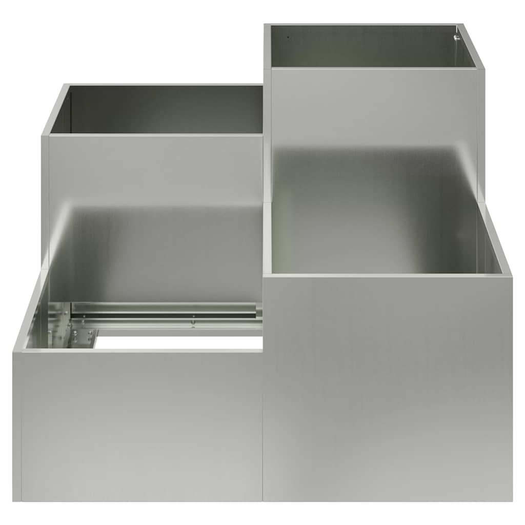 Gartenblumentopf Silber 100 x 100 x 60 cm Verzinkter Stahl