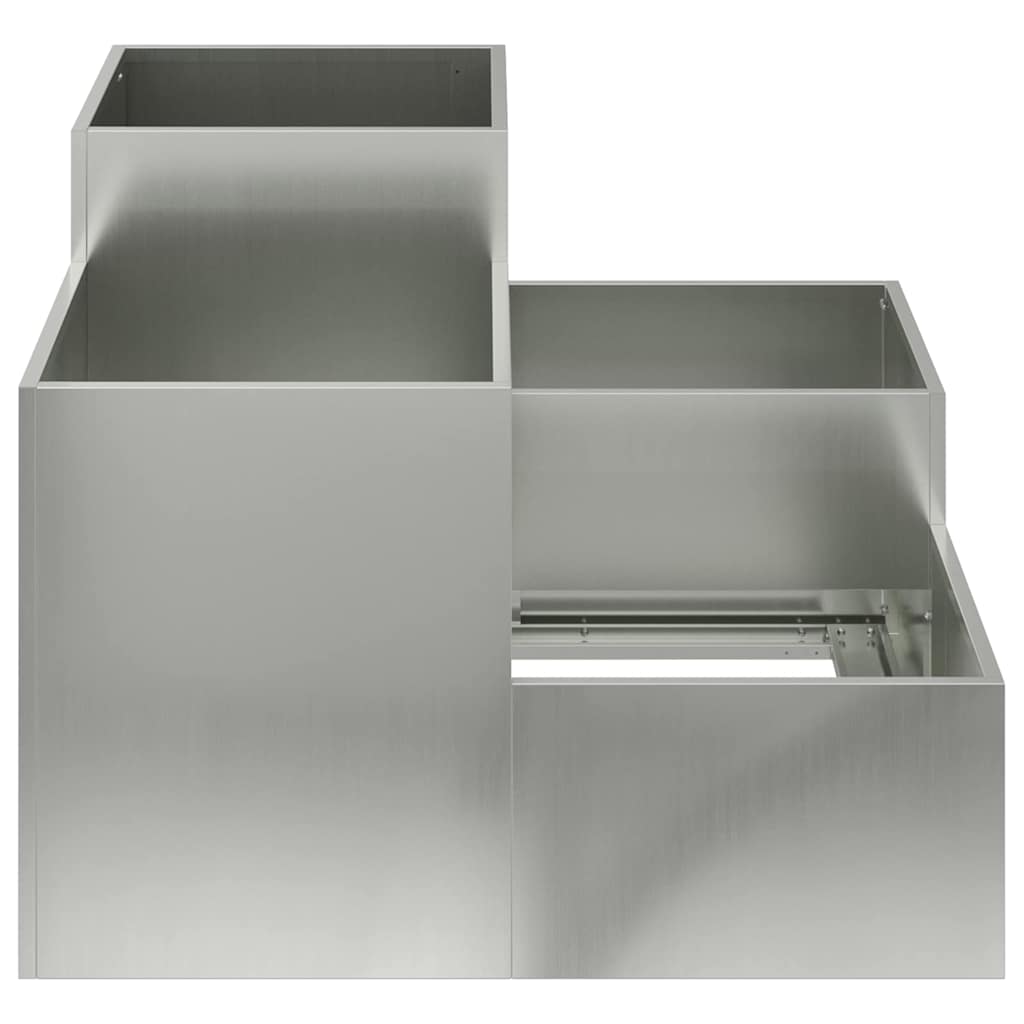Gartenblumentopf Silber 100 x 100 x 60 cm Verzinkter Stahl