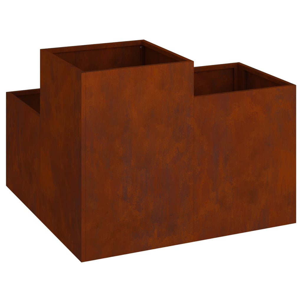 Gartenblumentopf Rostig 100 x 100 x 60 cm Wetterfeststahl