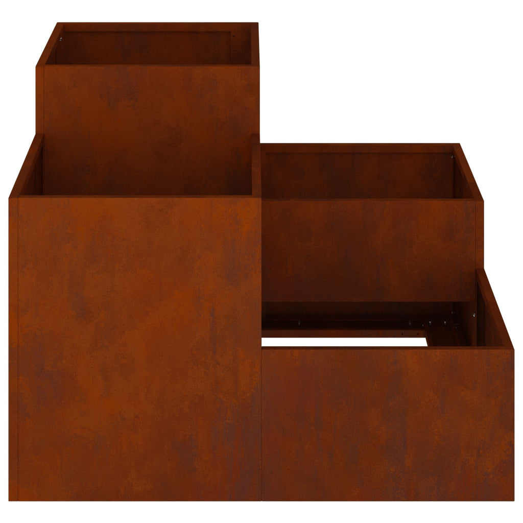 Gartenblumentopf Rostig 100 x 100 x 60 cm Wetterfeststahl
