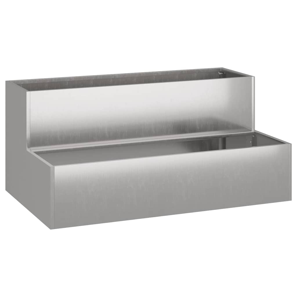 Garten-Pflanzgefäß Silber 100 x 60 x 45 cm Edelstahl