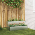 Garten-Pflanzgefäß Silber 100 x 60 x 45 cm Verzinkter Stahl