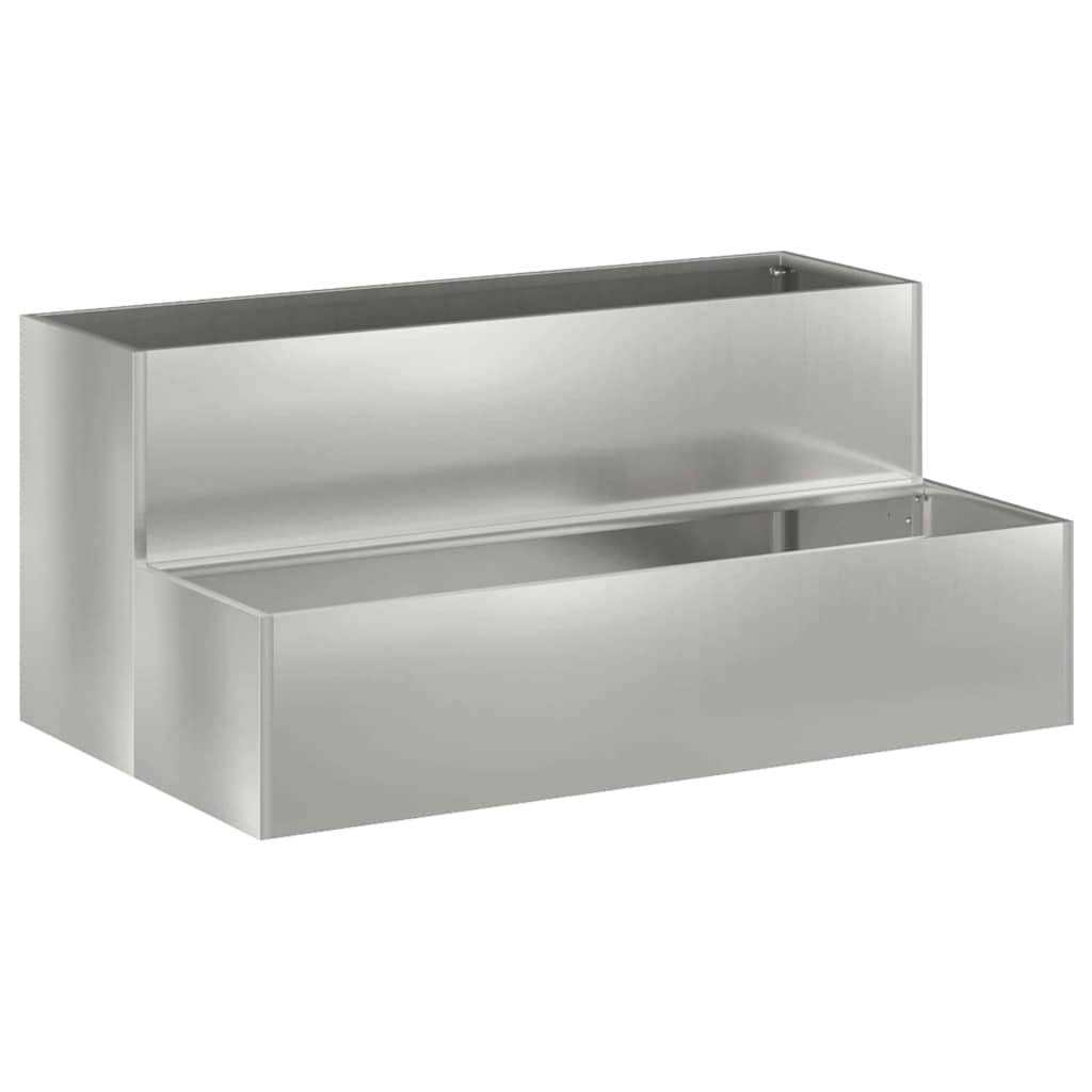 Garten-Pflanzgefäß Silber 100 x 60 x 45 cm Verzinkter Stahl