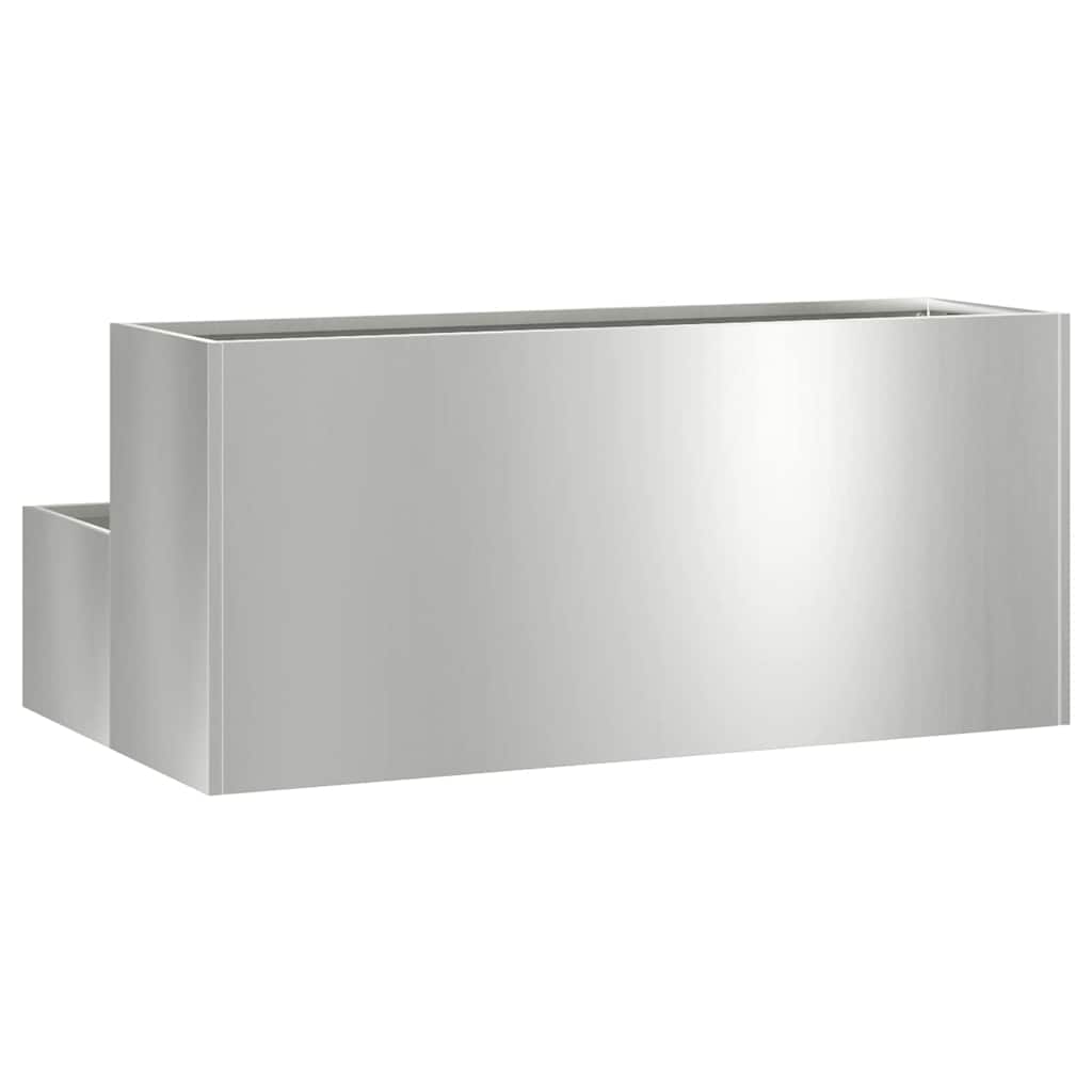 Garten-Pflanzgefäß Silber 100 x 60 x 45 cm Verzinkter Stahl