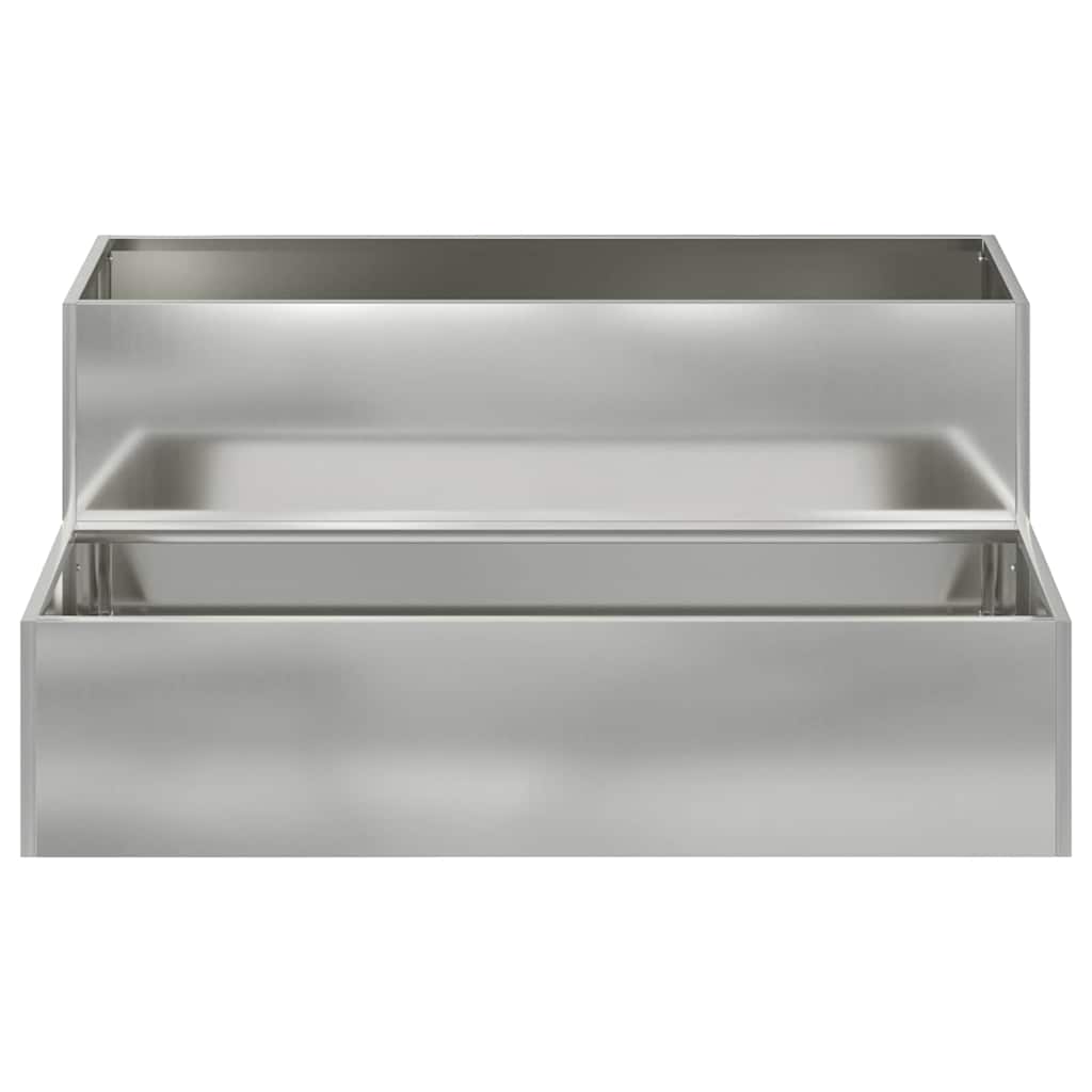 Garten-Pflanzgefäß Silber 100 x 60 x 45 cm Verzinkter Stahl
