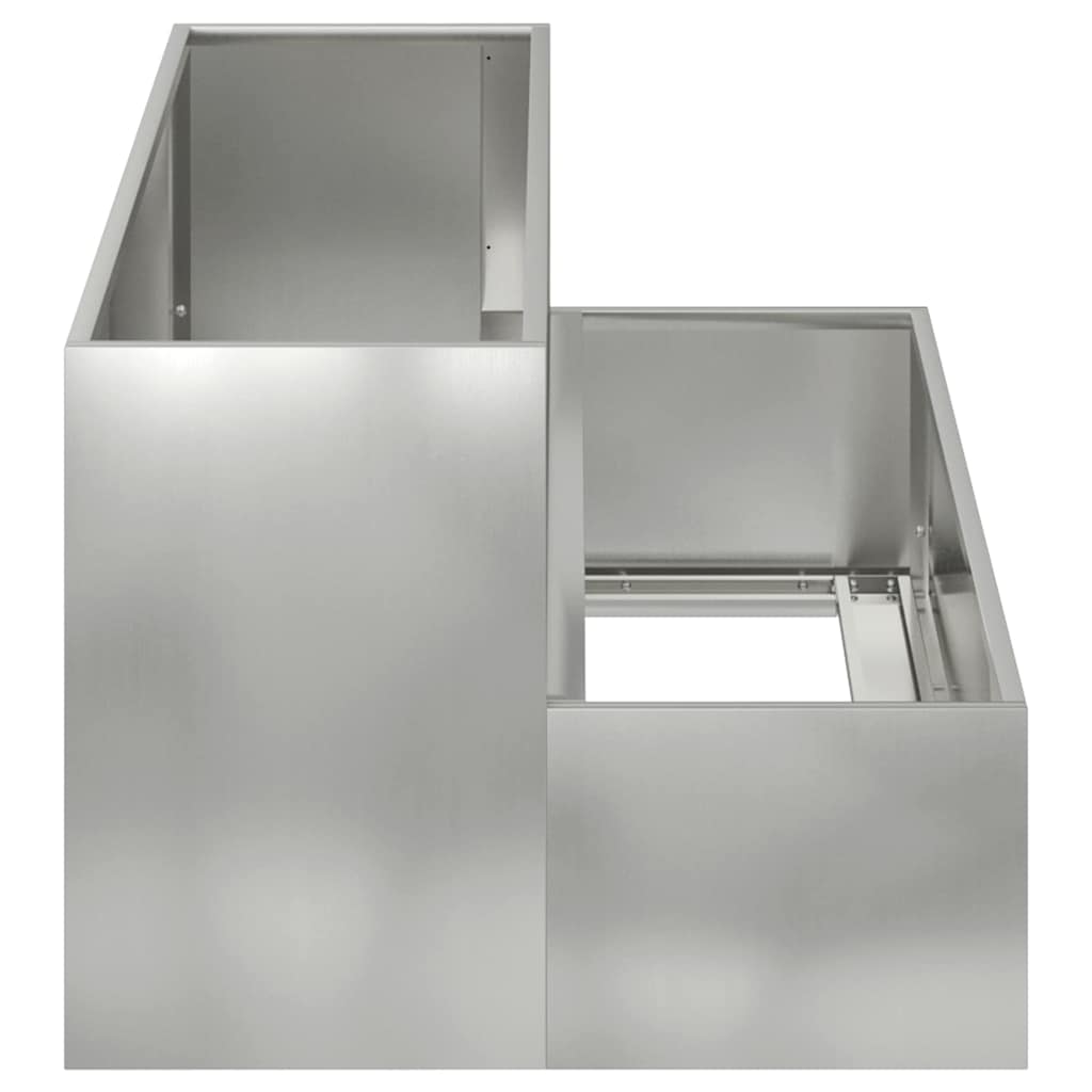 Garten-Pflanzgefäß Silber 100 x 60 x 45 cm Verzinkter Stahl
